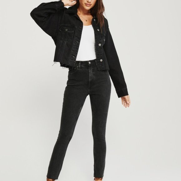 Abercrombie Sherpa Collar Oversized Trucker Jacket XXS NWT - Picture 5 of 6